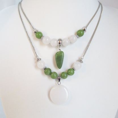 Collier - Jade blanc - Jade néphrite