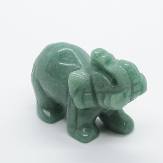 Figurine - Eléphant - Aventurine Verte 50 mm