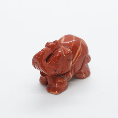 Figurine - Eléphant - Jaspe Rouge 40 mm