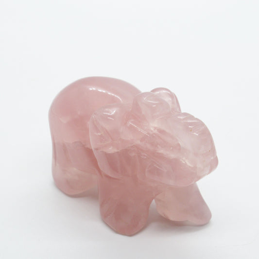 Figurine - Elephant - Quartz rose 50 mm