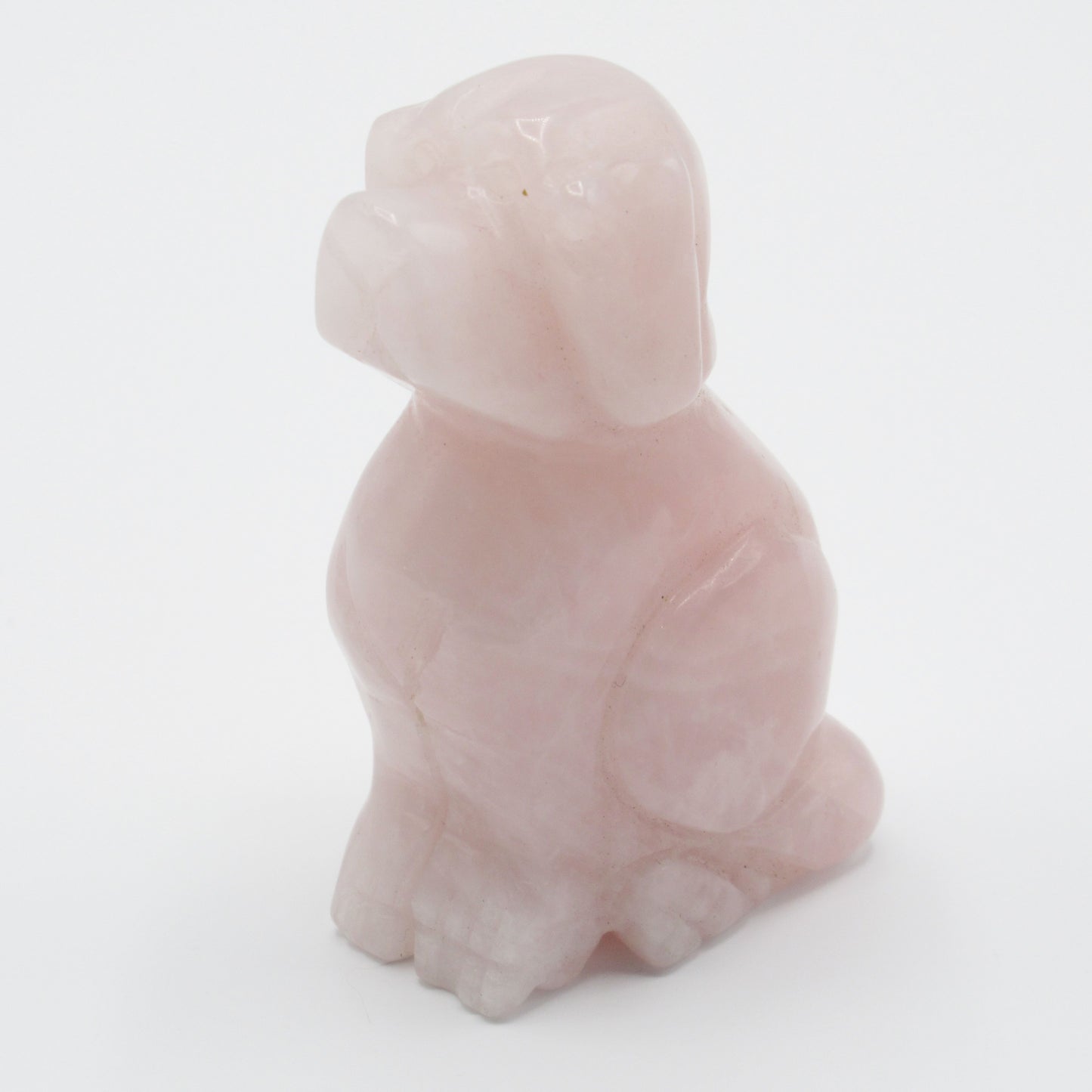 Figurine - Chien - Quartz rose 60 mm