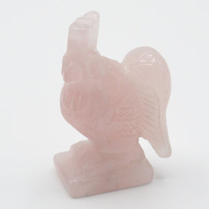 Figurine - Coq - Quartz rose 60 mm