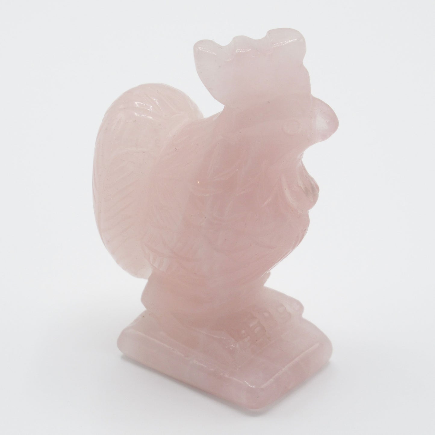 Figurine - Coq - Quartz rose 60 mm