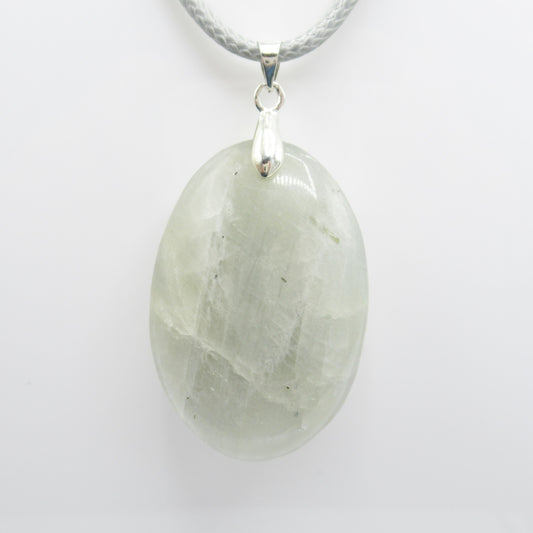 Pendentif - Labradorite blanche nacrée - Ovale