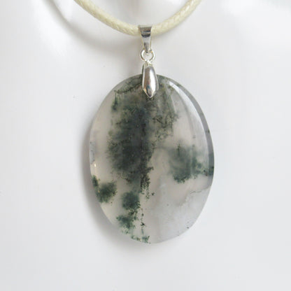 Pendentif Agate Mousse - Energie et Harmonie