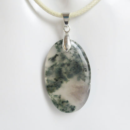 Pendentif Agate Mousse - Energie et Harmonie