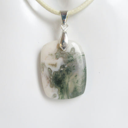 Pendentif Agate Mousse - Energie et Harmonie