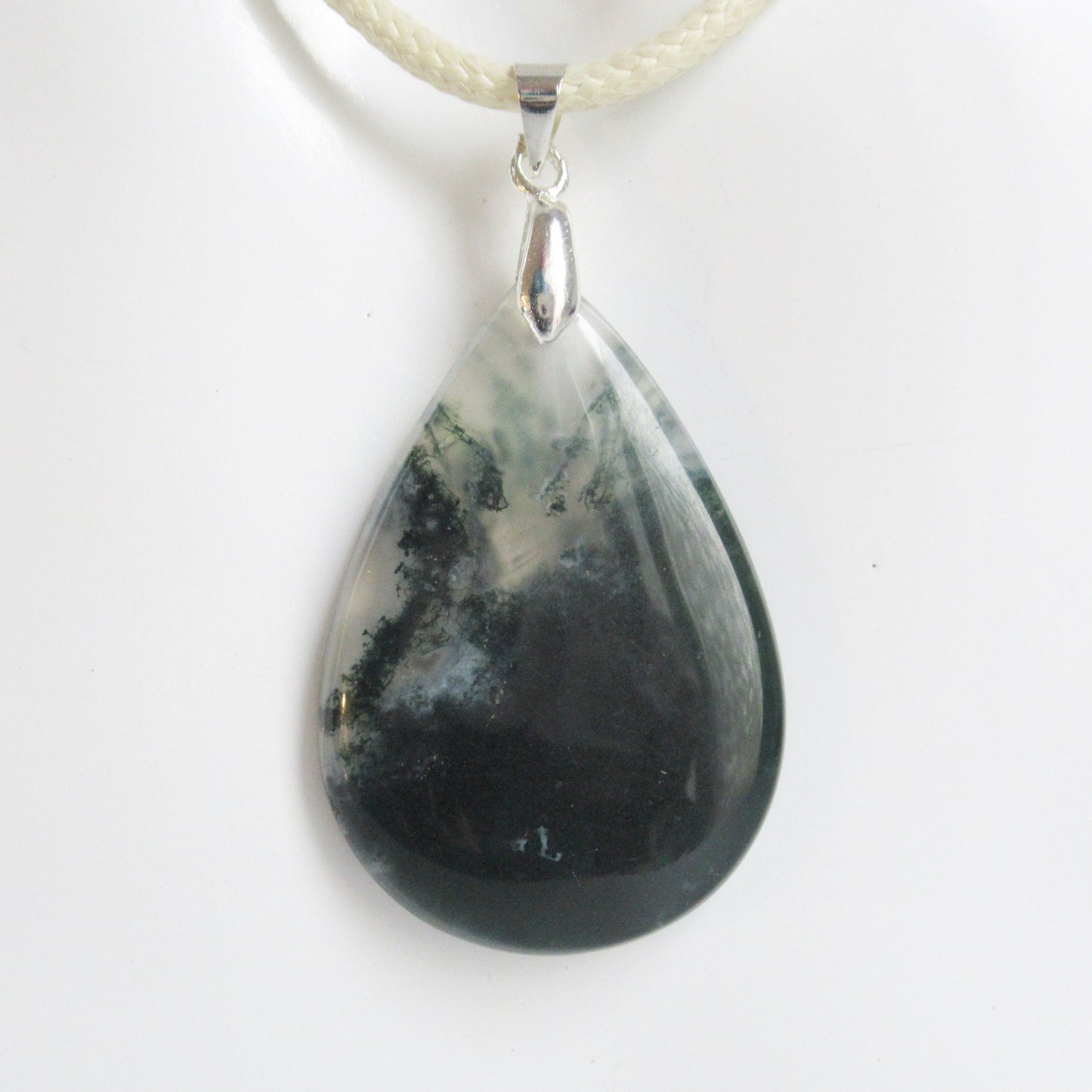 Pendentif Agate Mousse - Energie et Harmonie