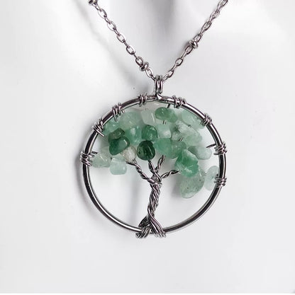 Pendentif en pierre naturelle - Arbre de vie