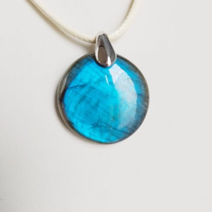 Pendentif en pierre naturelle - Labradorite