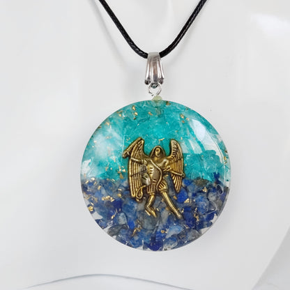 Pendentif Orgonite - Archange Saint Michel - 40 mm