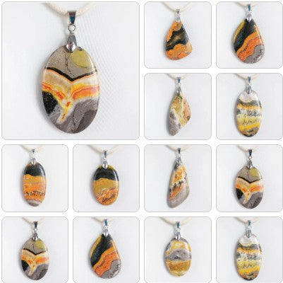 Pendentif en jaspe Bumblebee naturel – confiance, énergie, protection. Pierre idéale pour vitalité, motivation et équilibre émotionnel au quotidien.

