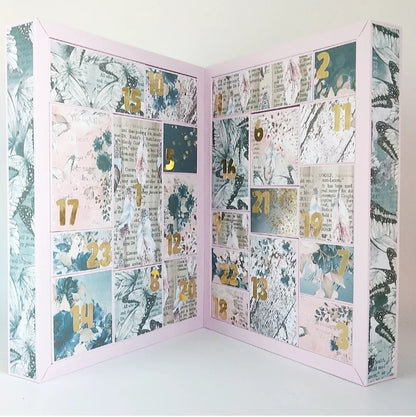 Calendrier de l'avent pierres naturelles original en scrapbooking 2025 - Lithothérapie - idée cadeau femme - Édition limitée