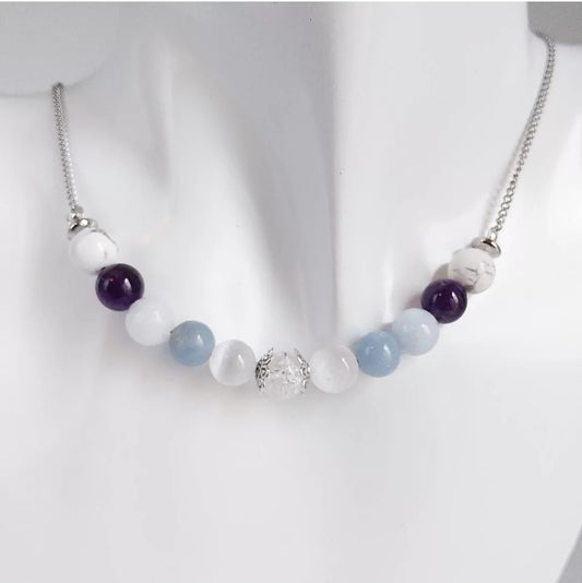 Collier sommeil pour dormir Femme en pierres naturelles