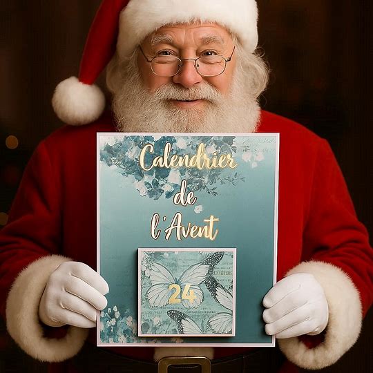 Calendrier de l'avent pierres naturelles original en scrapbooking 2025 - Lithothérapie - idée cadeau femme - Édition limitée