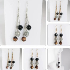 Boucles d'oreilles triple protection