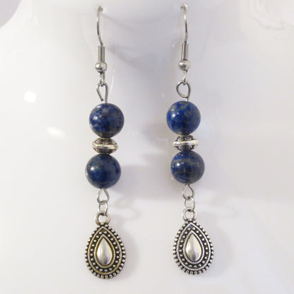 Boucles d'Oreilles - Lapis Lazuli - Goutte