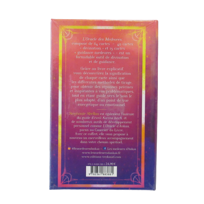 Monjolicaillou.fr - L'ORACLE des Medeores  https://monjolicaillou.fr/products/loracle-des-medeores  Stéphanie Abellan L'Oracle des Medeores. Composé de 64 cartes - 49 cartes "divination" et 15 cartes "guidance medeores" est un formidable outil de divination et de guidance.