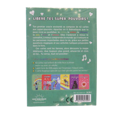 Mon Premier ORACLE Enchanté  https://monjolicaillou.fr/products/mon-premier-oracle-enchante  Isabelle Cerf & Sophie Trem Libère tes super-pouvoirs ! Ton premier oracle enchanté se compose de 42 cartes aux super-pouvoirs réparties en fonction de 6 thématiques que tu peux vivre au quotidien 